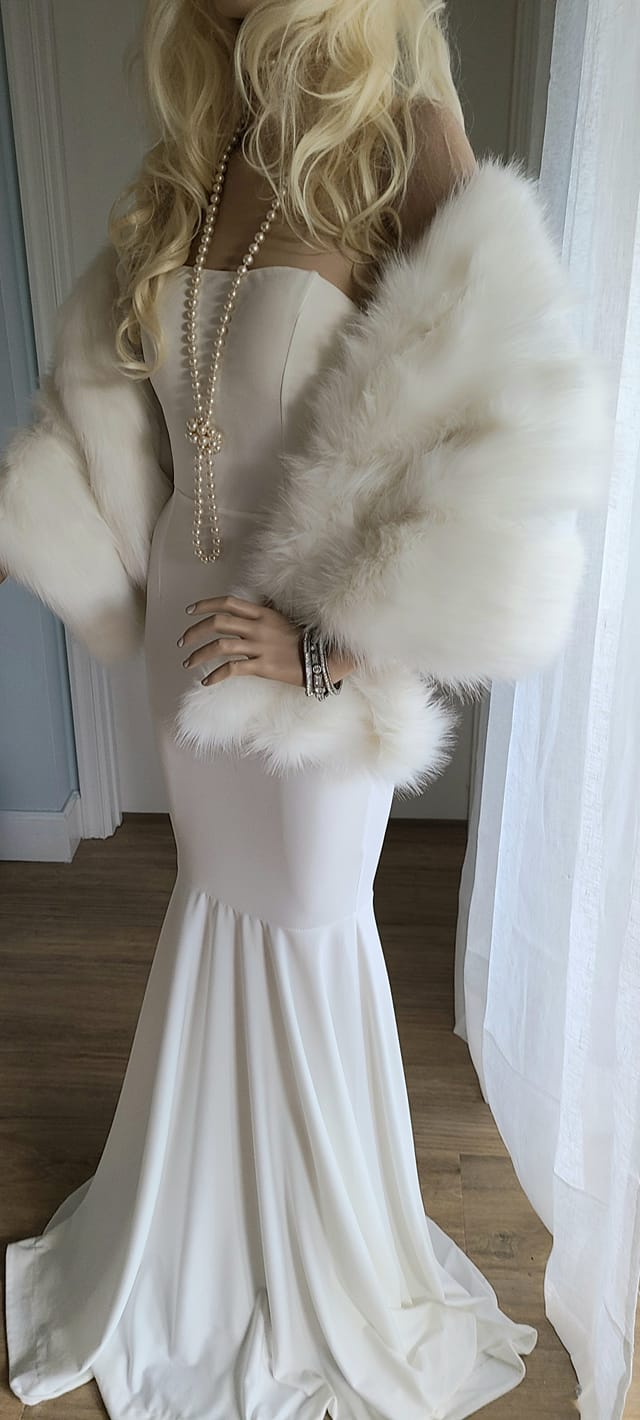 Vintage Fox Fur Coat, Vintage Fur, White Fur Coat, Arctic Fox Fur, Bridal  Jacket, Size Large, Winter Wedding, Great Gatsby Party, Old Hollywood