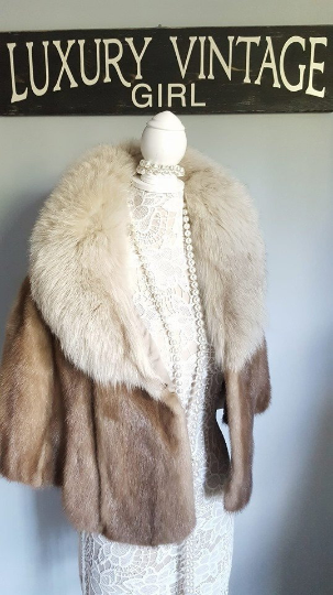 vintage fur collar