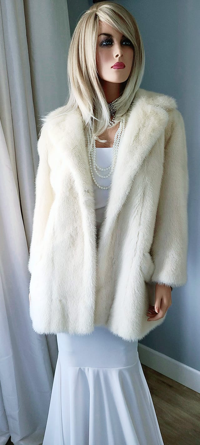 Gray Mink Fur Coat Fur Coat Mink Fur Winter Coat Mink 