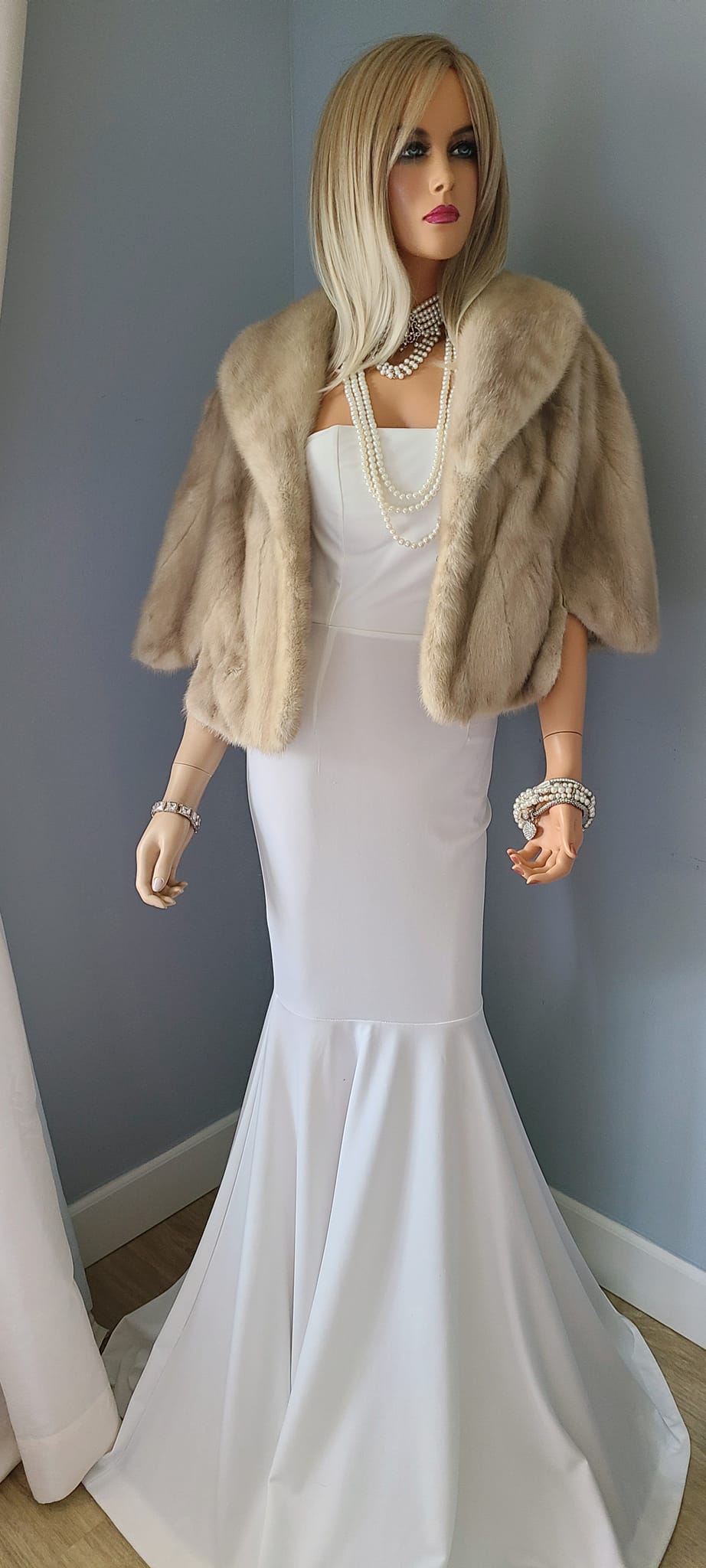 Luxury Vintage Mink Fur Stole, Tourmaline Mink Fur Shawl, Bridal Bolero,  Wedding Fur Jacket Cape, Real Fur, Old Hollywood Glamour Fur, Great Gatsby