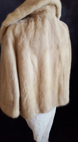 Vintage Mink Fur Coat , Champagne Fur Jacket, Luxury Bridal Fur , Great ...