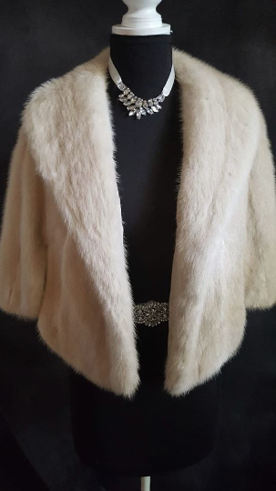 Luxury Vintage Bridal Fur, Fur Jacket, Real Fur Cape , Vintage Mink ...